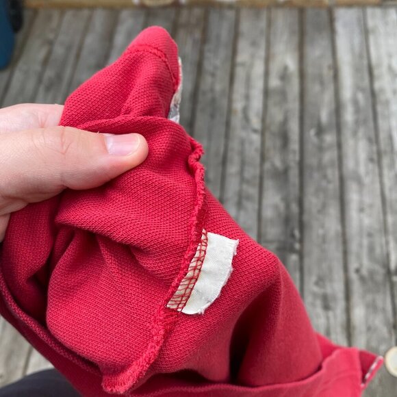 Vintage Burberry Brit Polo Button Up T Shirt XL Red - Picture 3 of 6